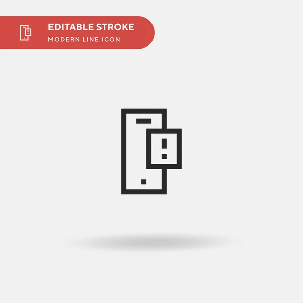 Smartphone Ícone Vetorial Simples Modelo Design Símbolo Ilustração Para Elemento —  Vetores de Stock