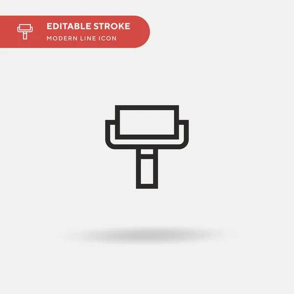 Roller Simple Vector Icon Illustration Symbol Design Template Web Mobile — Stock Vector
