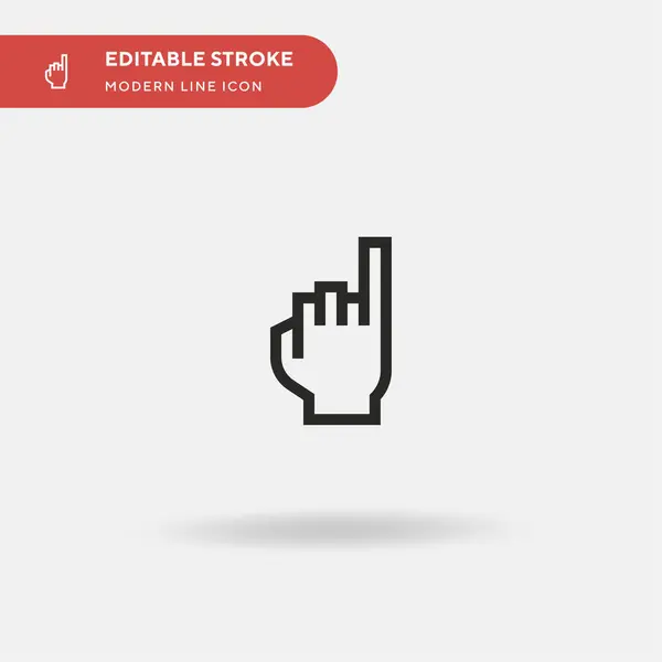 Mão Ícone Vetorial Simples Modelo Design Símbolo Ilustração Para Elemento —  Vetores de Stock