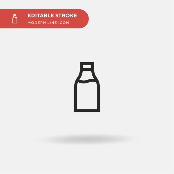 Leche Icono Vector Simple Plantilla Diseño Símbolo Ilustración Para Elemento — Vector de stock