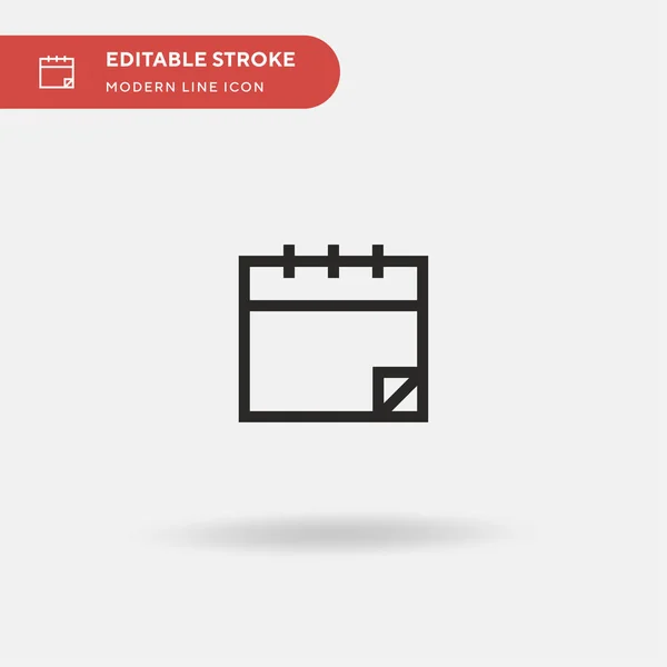 Kalender Einfaches Vektor Symbol Illustration Symbol Design Vorlage Für Web — Stockvektor