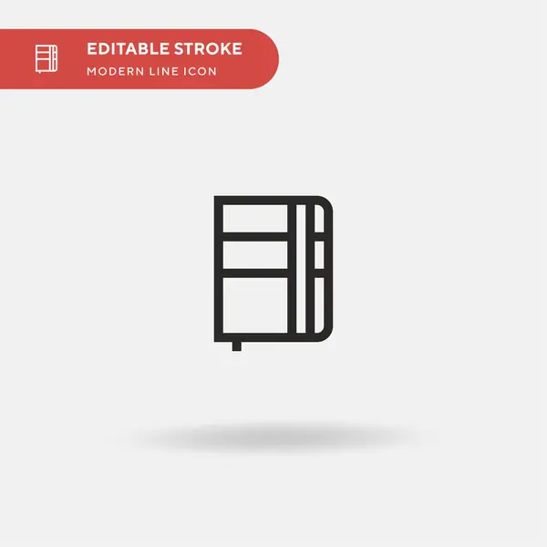 Notebook Ícone Vetorial Simples Modelo Design Símbolo Ilustração Para Elemento —  Vetores de Stock