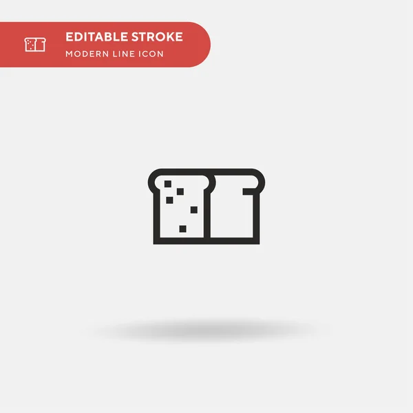 Pão Ícone Vetorial Simples Modelo Design Símbolo Ilustração Para Elemento —  Vetores de Stock