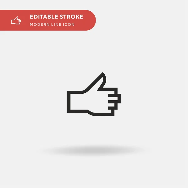 Thumbs Ícone Vetorial Simples Modelo Design Símbolo Ilustração Para Elemento —  Vetores de Stock