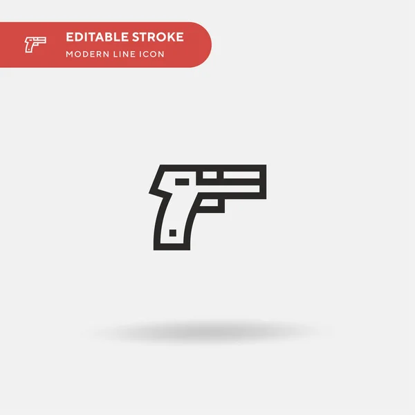 Pistolet Simple Icône Vectorielle Modèle Conception Symbole Illustration Pour Élément — Image vectorielle