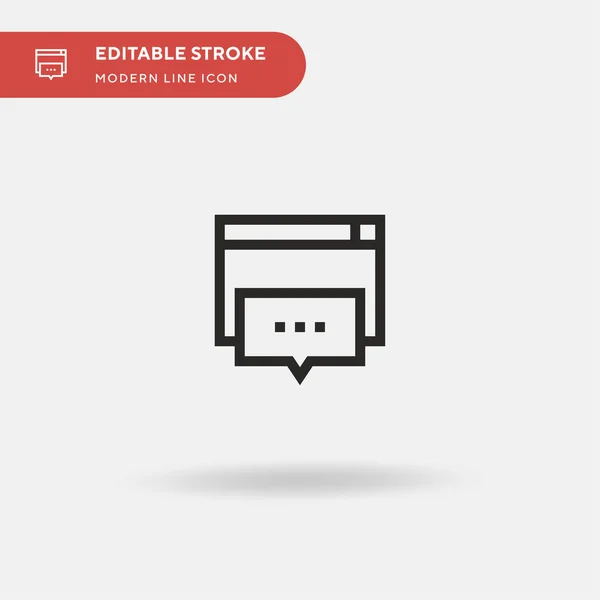 Chat Ícone Vetorial Simples Modelo Design Símbolo Ilustração Para Elemento — Vetor de Stock