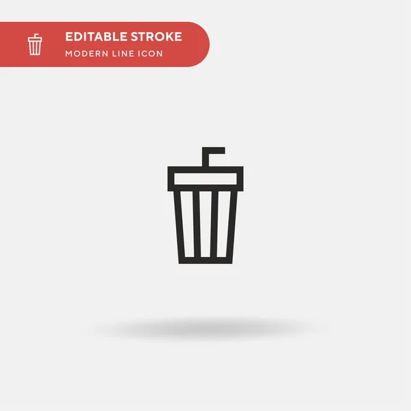 Beverage Simple Vector Icon Illustration Symbol Design Template Web Mobile — Stock Vector