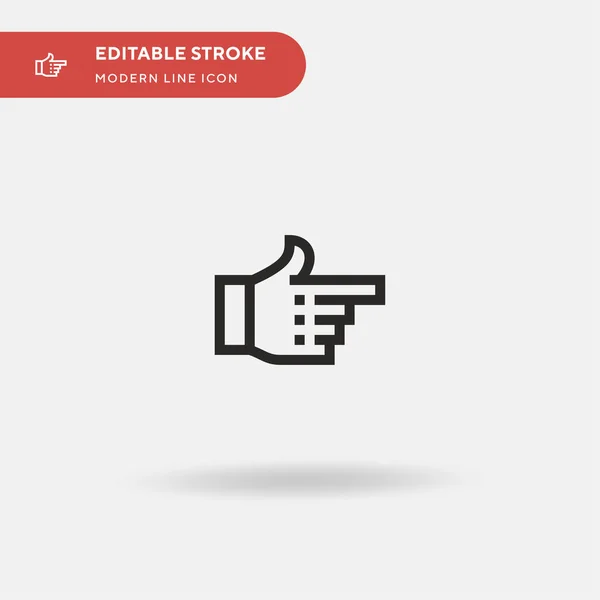 Mão Ícone Vetorial Simples Modelo Design Símbolo Ilustração Para Elemento — Vetor de Stock