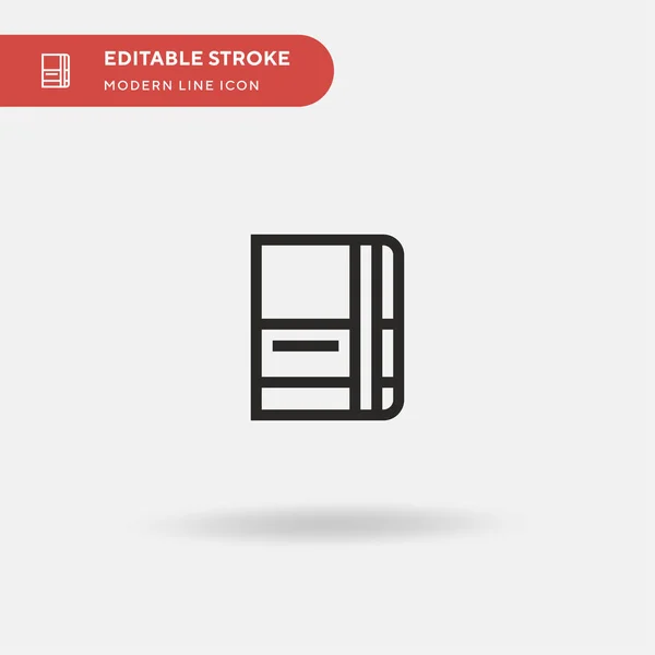 Notebook Eenvoudig Vectoricoon Illustratie Symbool Ontwerp Sjabloon Voor Web Mobiele — Stockvector
