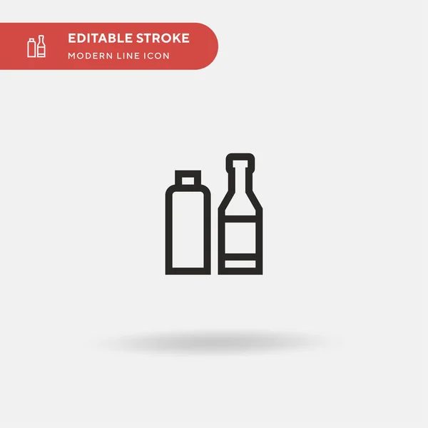 Bebidas Icono Vector Simple Plantilla Diseño Símbolo Ilustración Para Elemento — Archivo Imágenes Vectoriales