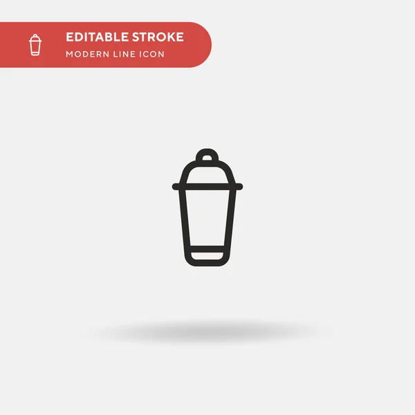 Cocktail Shaker Icône Vectorielle Simple Modèle Conception Symbole Illustration Pour — Image vectorielle