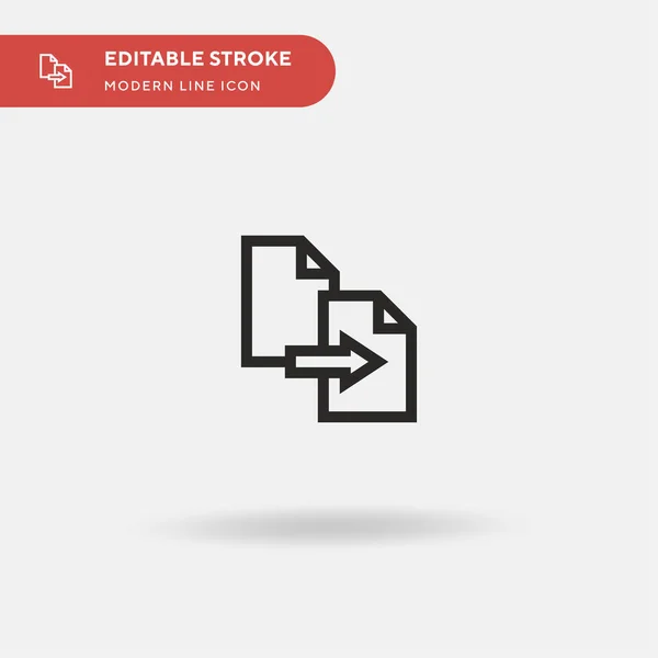 Copiar Ícone Vetor Simples Modelo Design Símbolo Ilustração Para Elemento — Vetor de Stock