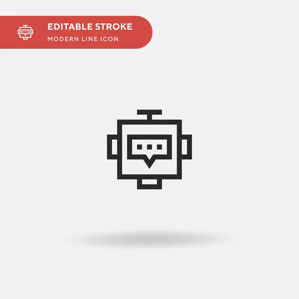 Chatbot Ícone Vetorial Simples Modelo Design Símbolo Ilustração Para Elemento —  Vetores de Stock