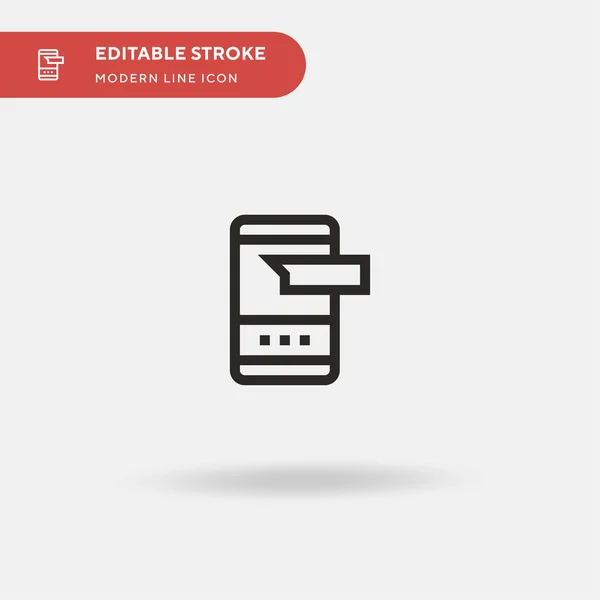 Chat Ícone Vetorial Simples Modelo Design Símbolo Ilustração Para Elemento —  Vetores de Stock
