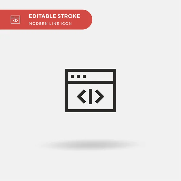 Programmation Icône Vectorielle Simple Modèle Conception Symbole Illustration Pour Élément — Image vectorielle