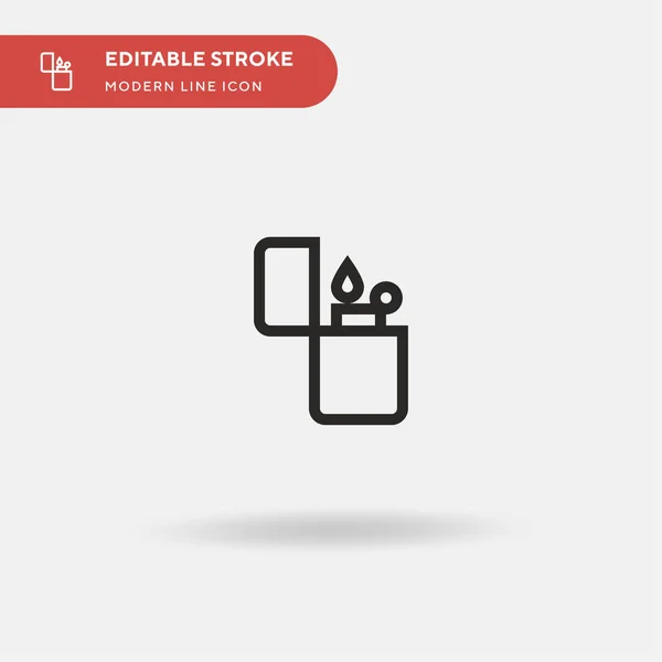 Fire Lighter Simple Vector Icon Illustration Symbol Design Template Web — Stock Vector
