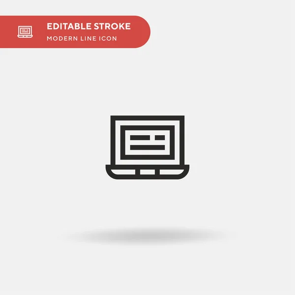 Laptop Icona Vettoriale Semplice Illustrazione Modello Design Simbolo Elemento Web — Vettoriale Stock