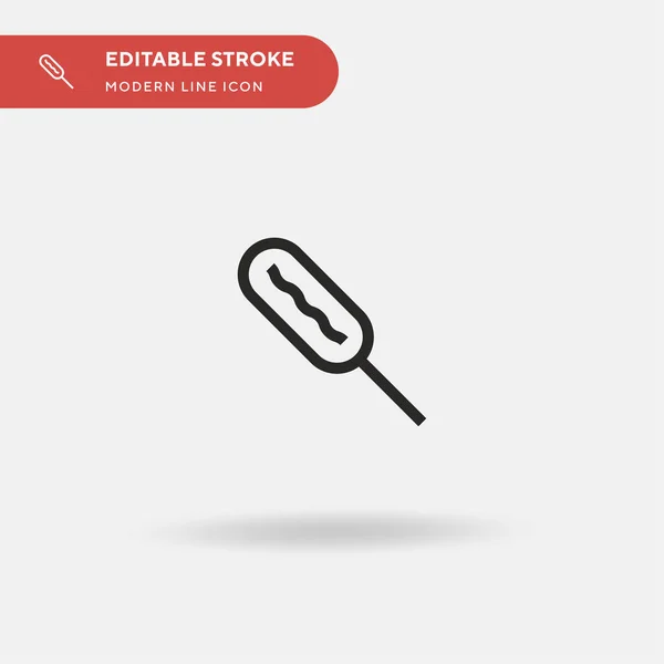 Corndog Icono Vector Simple Plantilla Diseño Símbolo Ilustración Para Elemento — Vector de stock