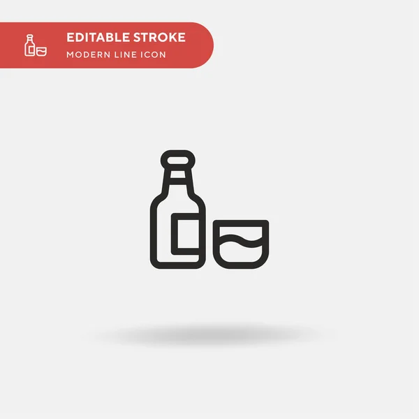 Whiskey Prosta Ikona Wektora Wzór Symbolu Ilustracji Dla Mobilnego Elementu — Wektor stockowy