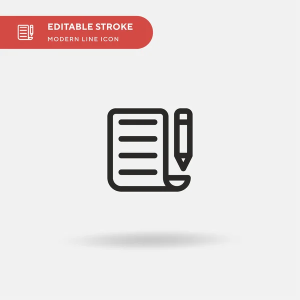 Note Simple Vector Icon Illustration Symbol Design Template Web Mobile — Stock Vector