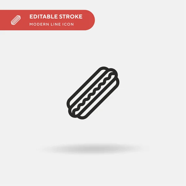 Hot Dog Einfaches Vektorsymbol Illustration Symbol Design Vorlage Für Web — Stockvektor