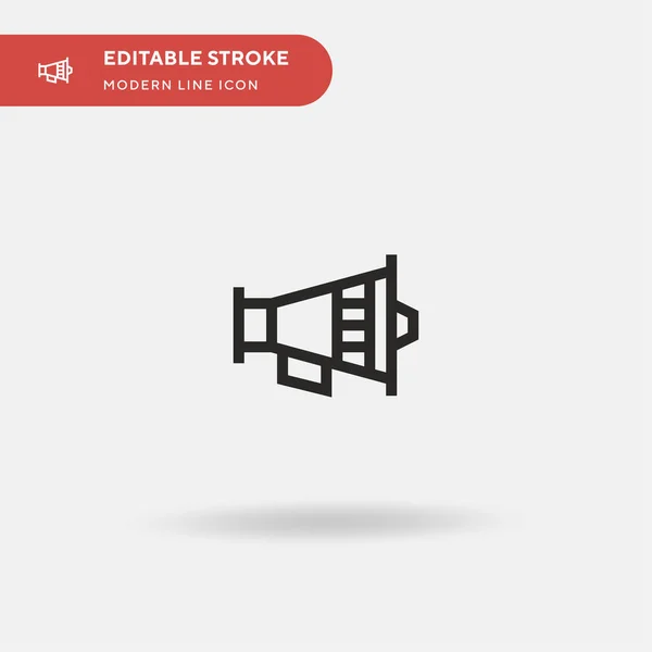 Megafone Ícone Vetorial Simples Modelo Design Símbolo Ilustração Para Elemento —  Vetores de Stock