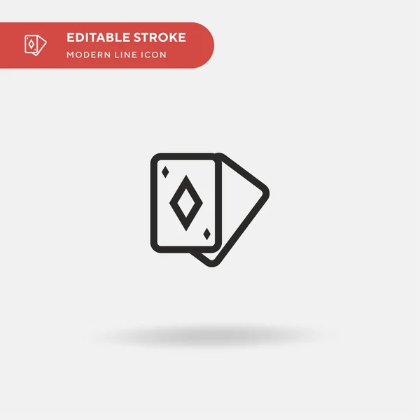 Cartas Ícone Vetorial Simples Modelo Design Símbolo Ilustração Para Elemento — Vetor de Stock