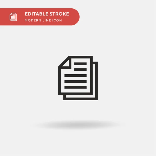 Papel Ícone Vetorial Simples Modelo Design Símbolo Ilustração Para Elemento — Vetor de Stock