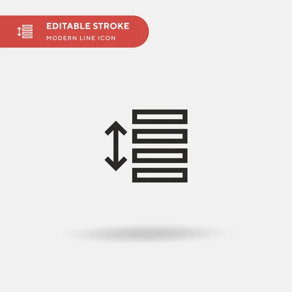 Line Spacing Simple Vector Icon Illustration Symbol Design Template Web — Stock Vector