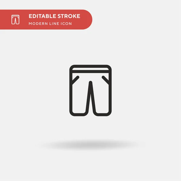 Pantalones Icono Vector Simple Plantilla Diseño Símbolo Ilustración Para Elemento — Vector de stock