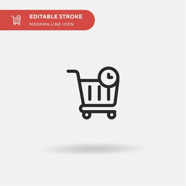 Carrito Compras Icono Vector Simple Plantilla Diseño Símbolo Ilustración Para — Archivo Imágenes Vectoriales