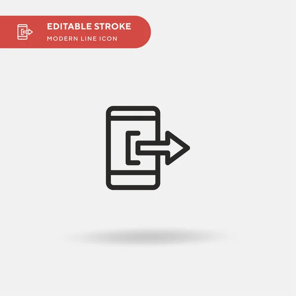 Smartphone Ícone Vetorial Simples Modelo Design Símbolo Ilustração Para Elemento —  Vetores de Stock