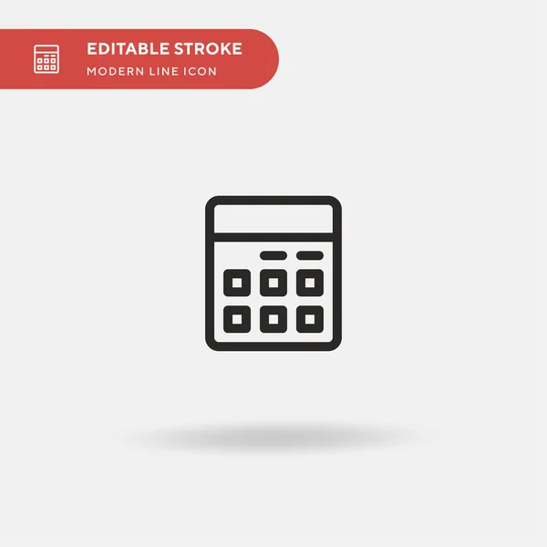 Calculadora Icono Vector Simple Plantilla Diseño Símbolo Ilustración Para Elemento — Vector de stock