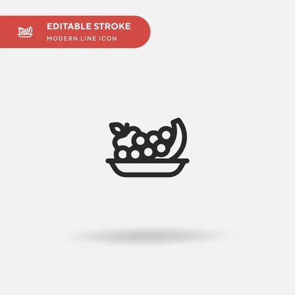 Frutas Icono Vector Simple Plantilla Diseño Símbolo Ilustración Para Elemento — Vector de stock