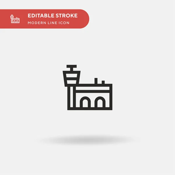 Aeropuerto Icono Vector Simple Plantilla Diseño Símbolo Ilustración Para Elemento — Vector de stock