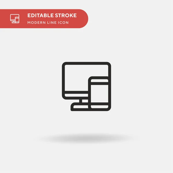 Ícone Vetorial Simples Responsivo Modelo Design Símbolo Ilustração Para Elemento —  Vetores de Stock