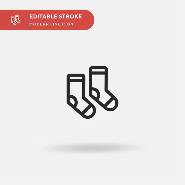 Calcetines Icono Vector Simple Plantilla Diseño Símbolo Ilustración Para Elemento — Vector de stock