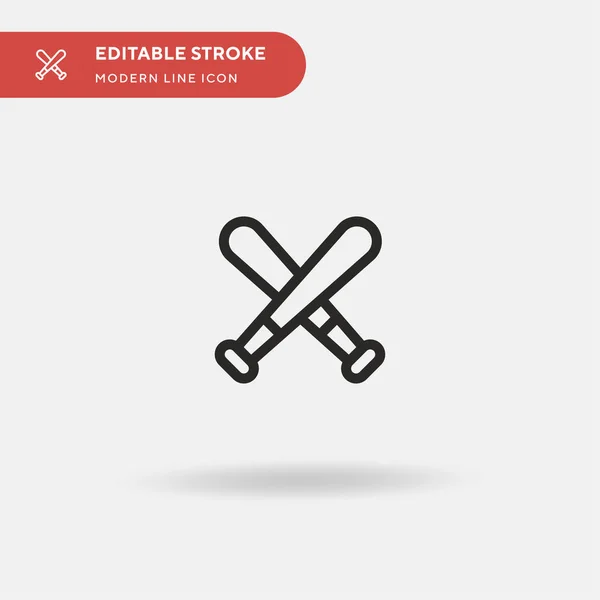 Baseball Einfaches Vektor Symbol Illustration Symbol Design Vorlage Für Web — Stockvektor
