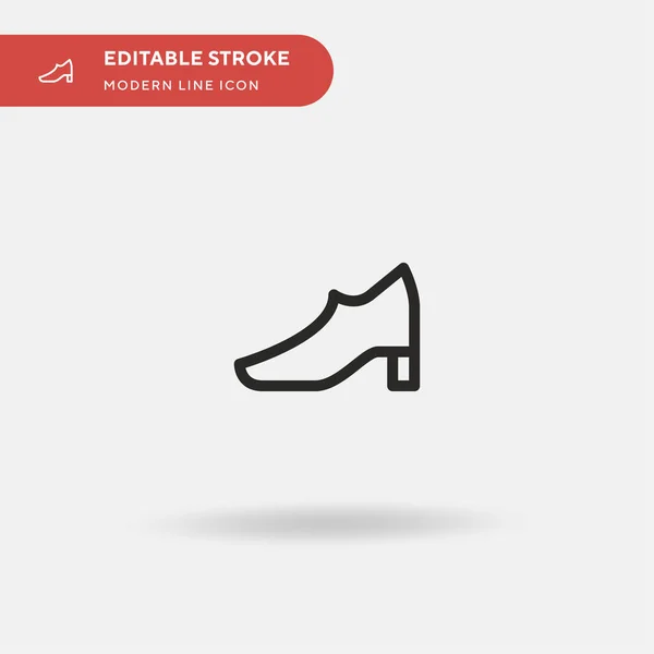 Zapatos Icono Vector Simple Plantilla Diseño Símbolo Ilustración Para Elemento — Vector de stock
