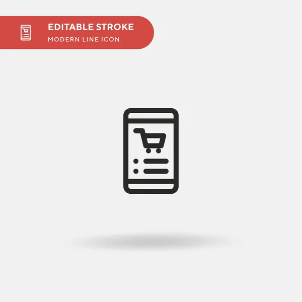 Tienda Online Icono Vector Simple Plantilla Diseño Símbolo Ilustración Para — Archivo Imágenes Vectoriales