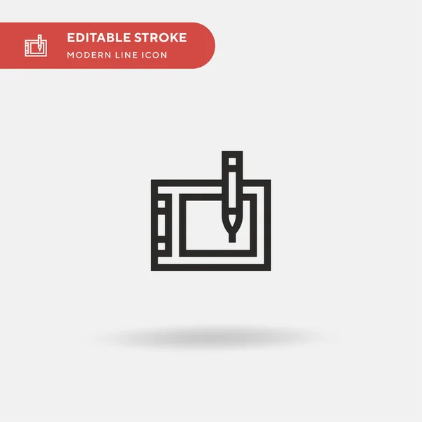 Tablet Ícone Vetorial Simples Modelo Design Símbolo Ilustração Para Elemento — Vetor de Stock