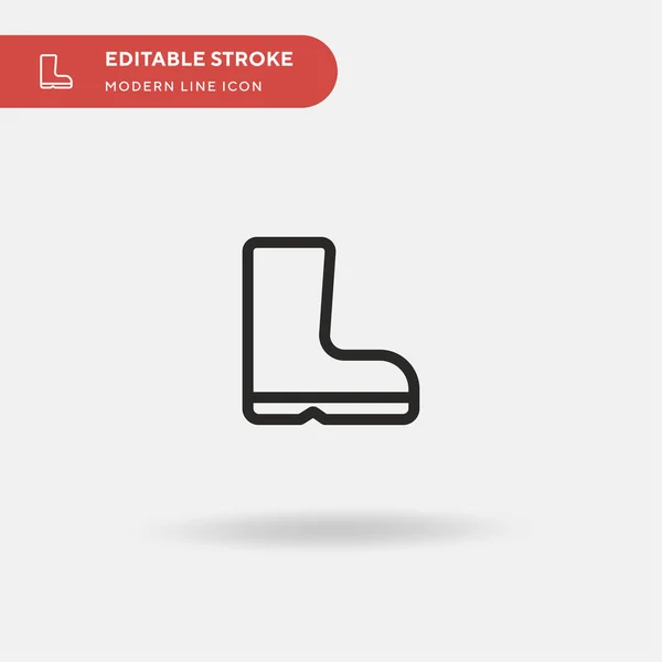 Bota Ícone Vetorial Simples Modelo Design Símbolo Ilustração Para Elemento —  Vetores de Stock