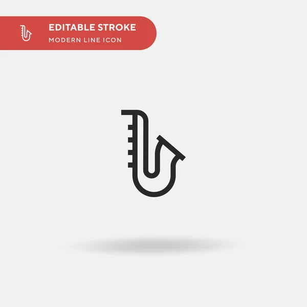 Saxofone Ícone Vetorial Simples Modelo Design Símbolo Ilustração Para Elemento —  Vetores de Stock
