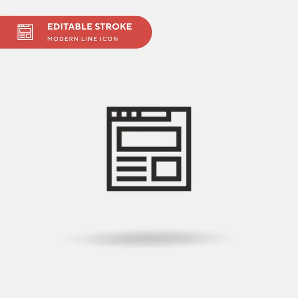 Landing Page Einfaches Vektor Symbol Illustration Symbol Design Vorlage Für — Stockvektor