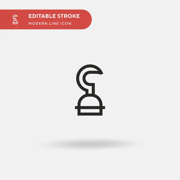 Hook Simple Vector Icon Illustration Symbol Design Template Web Mobile — Stock Vector
