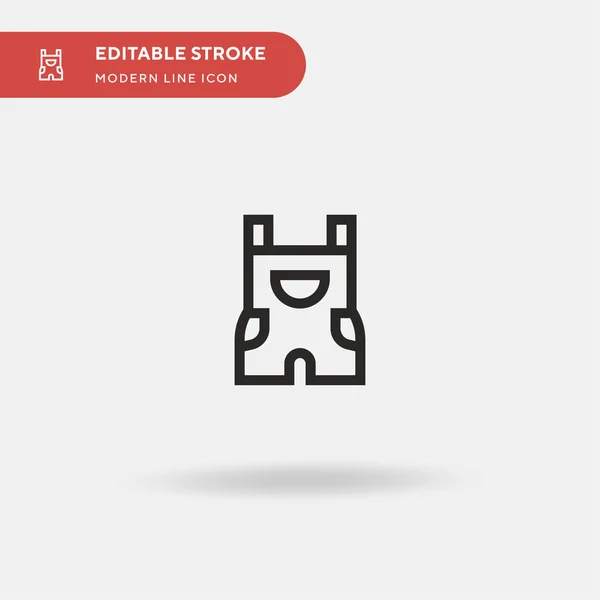 Macacão Ícone Vetorial Simples Modelo Design Símbolo Ilustração Para Elemento —  Vetores de Stock