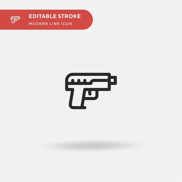 Arma Mão Ícone Vetorial Simples Modelo Design Símbolo Ilustração Para — Vetor de Stock