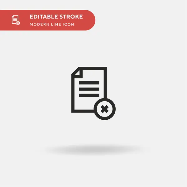 Borrar Archivo Icono Vector Simple Plantilla Diseño Símbolo Ilustración Para — Vector de stock