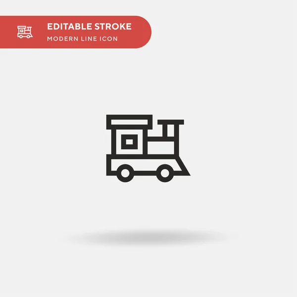 Toy Train Simple Vector Icon Illustration Symbol Design Template Web — Stock Vector
