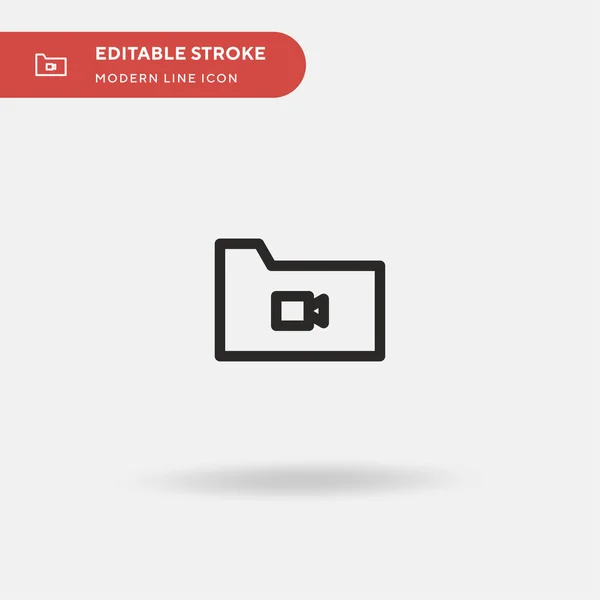 Videokamera Einfaches Vektorsymbol Illustration Symbol Design Vorlage Für Web Mobile — Stockvektor